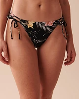 Bas de bikini brésilien noué aux hanches TROPICAL