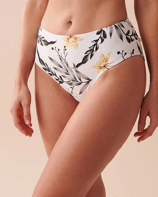 Bas de bikini taille mi-haute TROPICAL