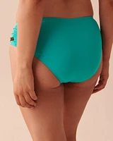 BLUE WAVE Mid Waist Bikini Bottom