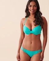 BLUE WAVE Strappy Side Brazilian Bikini Bottom