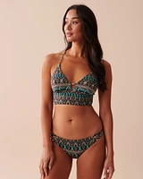 BLUE TILE Strappy Side Brazilian Bikini Bottom