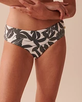 Bas de bikini hipster KHAKI GREY FLORAL