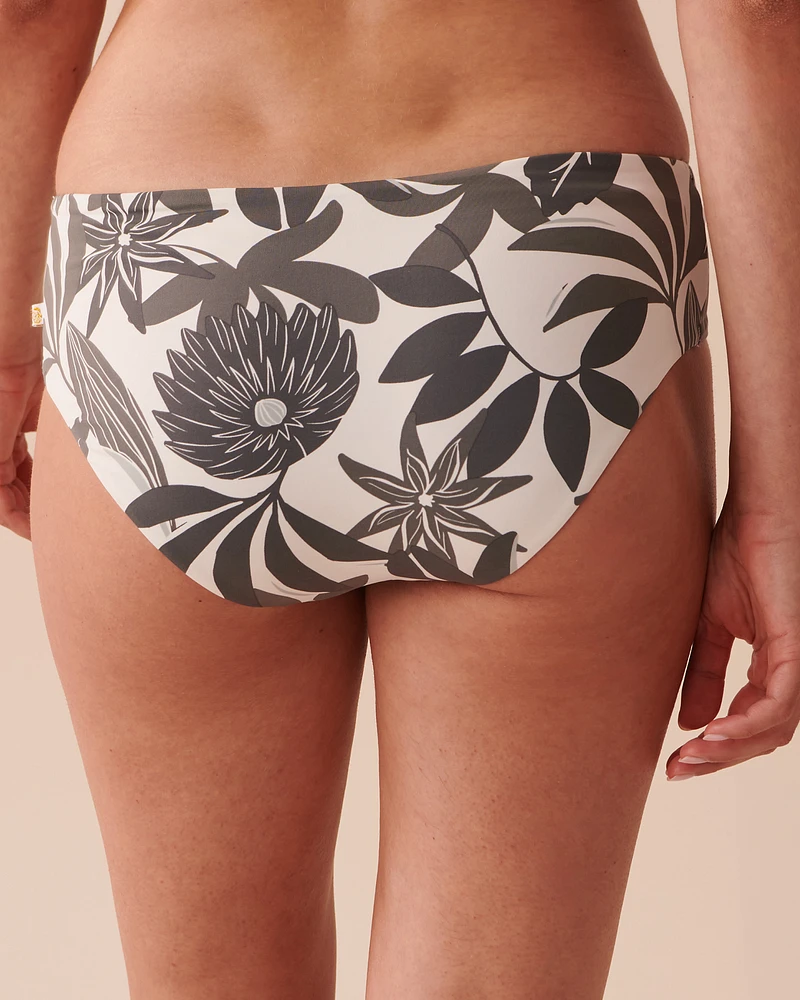 Bas de bikini hipster KHAKI GREY FLORAL