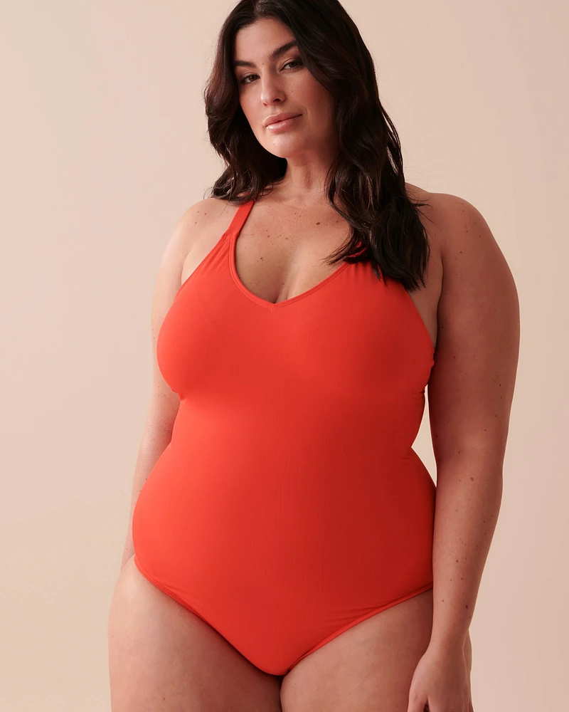 Maillot une-pièce dos nageur texturé TAHITI