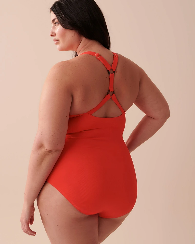Maillot une-pièce dos nageur texturé TAHITI