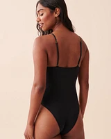 TROPICAL Scoop Neck One-piece Swimsuit