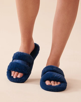 Pantoufles mules en peluche