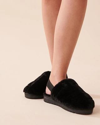 Pantoufles mules en peluche