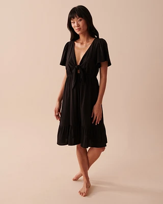 Robe manches courtes en fibres recyclées