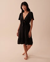 Robe manches courtes en fibres recyclées