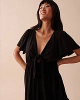 Robe manches courtes en fibres recyclées
