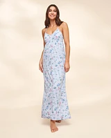 Nuisette longue ultra douce à fleurs