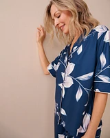 Recycled Fibers 3/4 Sleeve Button-down Shirt