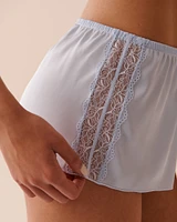 Ensemble 2 pièces satin et dentelle