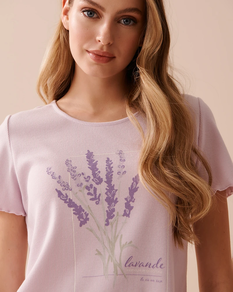 Lettuce Edge Ribbed Crew Neck T-shirt