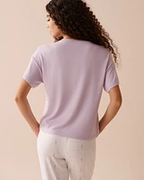 Recycled Fibers Lavender Print T-shirt