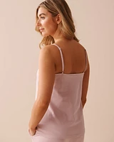 Camisole bretelles minces à fleurs