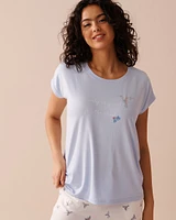 T-shirt ultra doux à imprimé colibri