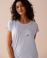 T-shirt ultra doux à imprimé colibri
