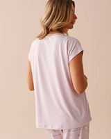 Coffee & Lavender Print Super Soft T-shirt