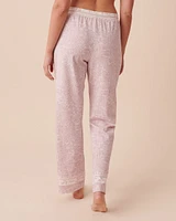 Pantalon jambe droite à fleurs