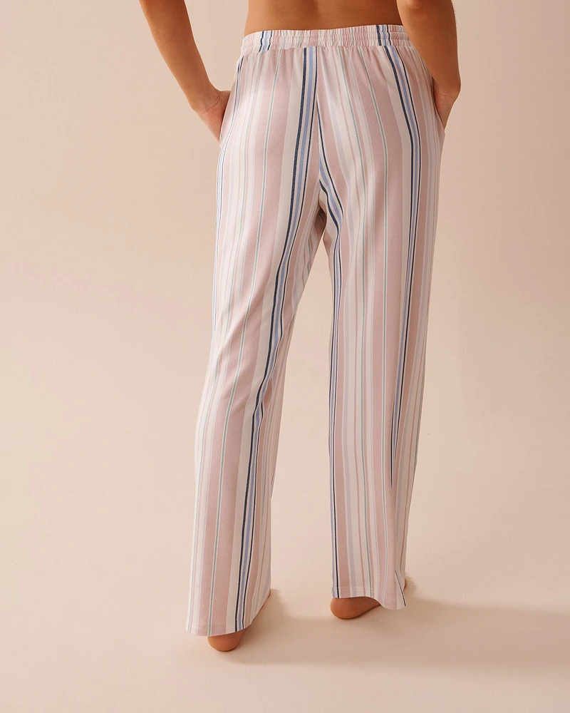 Pantalon de pyjama ultra doux à rayures pastel