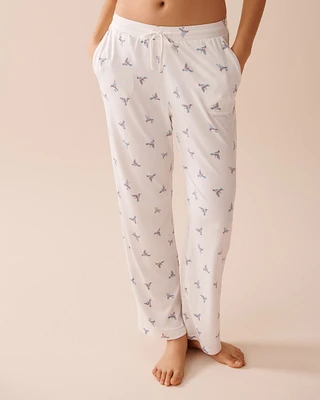 Pantalon de pyjama ultra doux à imprimé colibris