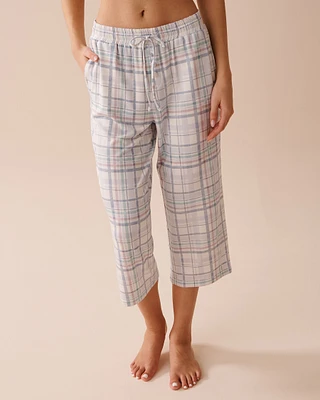 Pastel Plaid Bamboo Capris