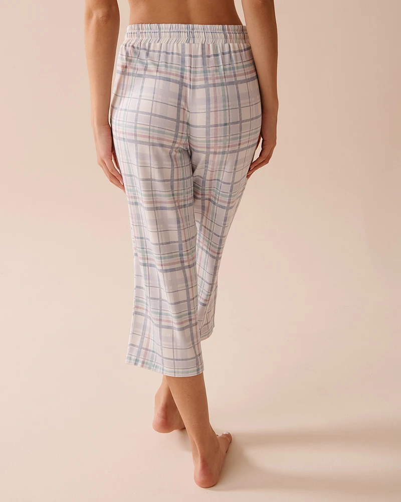 Pastel Plaid Bamboo Capris