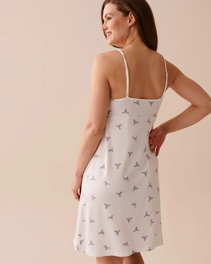 Hummingbirds Print Super Soft Nightie