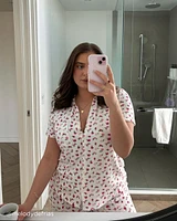 Recycled Fibers Floral Button-down Shirt