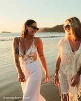 Lace Up Crochet Caftan