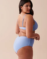 Haut de bikini triangle texture nid d'abeilles