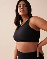 Haut de bikini encolure haute texturé
