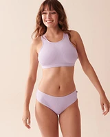 Haut de bikini encolure haute texturé PASTEL