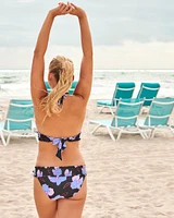 Haut de bikini triangle texturé NEON FLOWERS