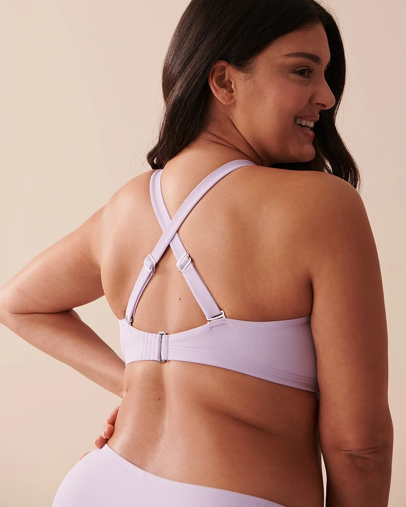 TEXTURED PASTEL D Cup Triangle Bikini Top