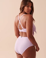 TEXTURED PASTEL D Cup Triangle Bikini Top