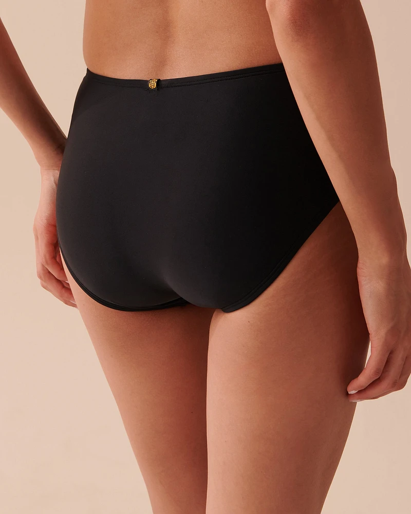 Bas de bikini cheeky taille haute texture nid d'abeilles