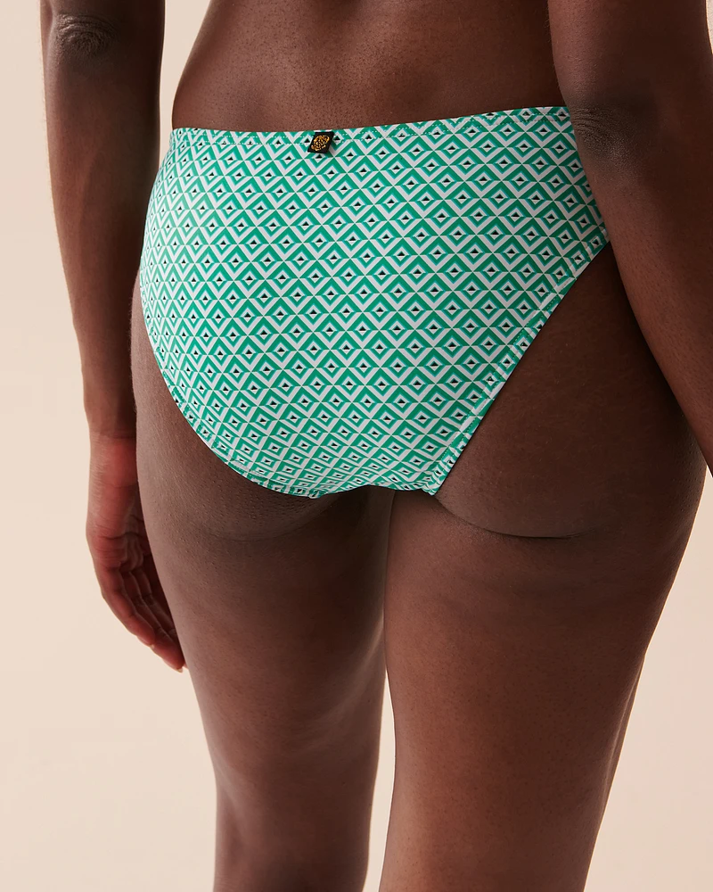 GREEN TILE Side Tie Brazilian Bikini Bottom