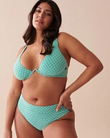 Bas de bikini taille mi-haute GREEN TILE