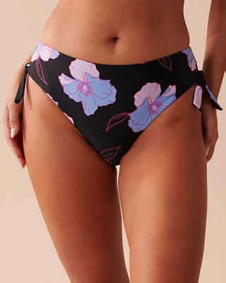 NEON FLOWERS Knotted High Waist Bikini Bottom