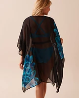 Printed Chiffon Cut-out Caftan