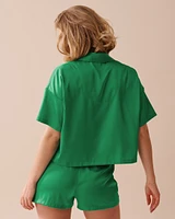 Chemisier court en satin