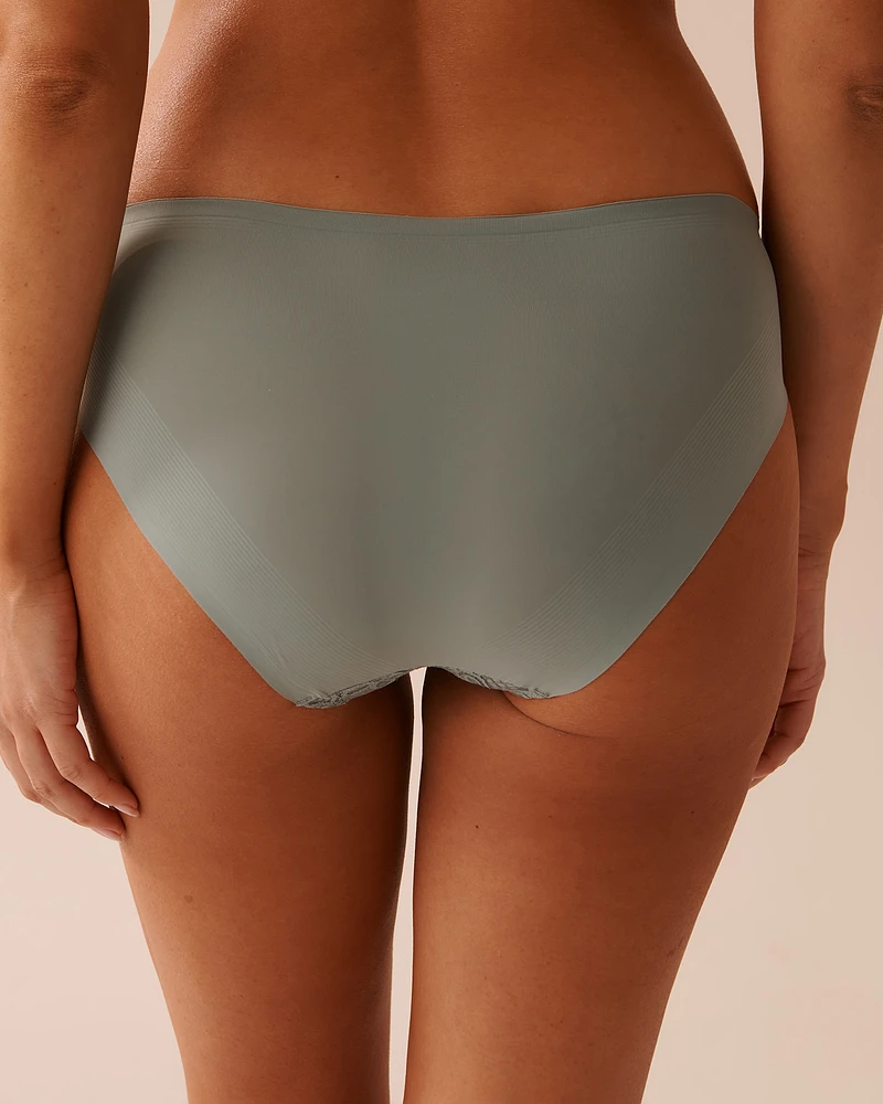 Microfiber and Lace Sleek Back Bikini Panty