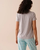 T-shirt col rond à imprimé tortue