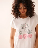 Cotton Cap-Sleeve T-shirt