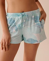 Short ultra doux à imprimé floral abstrait