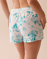 Short ultra doux à imprimé tortue