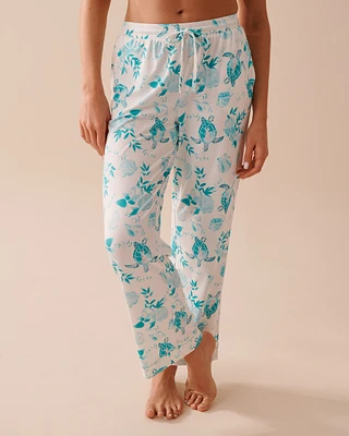 Pantalon ultra doux à imprimé tortue